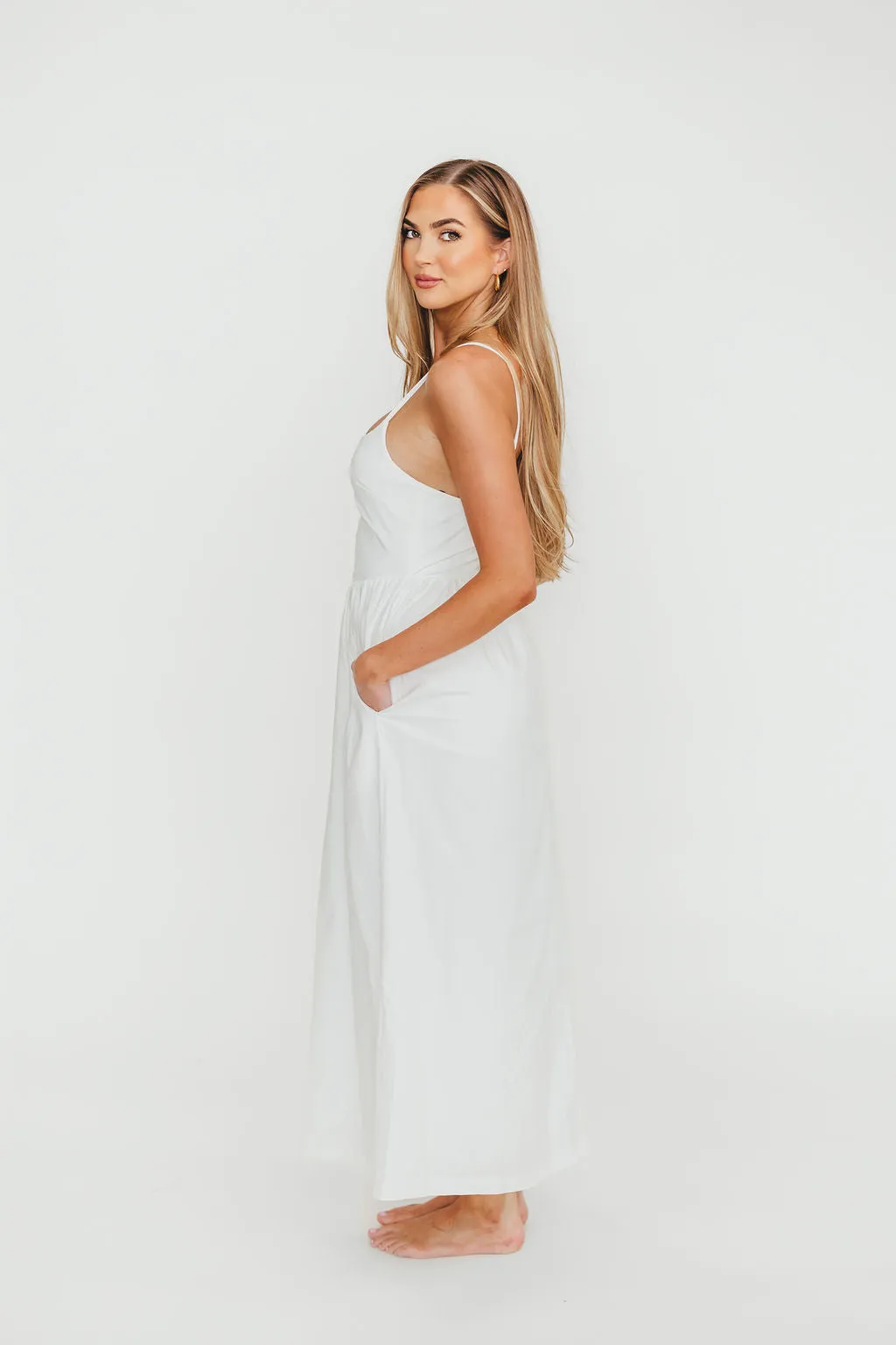 Dorit Everyday Elegance Stretch Top Maxi Dress in White sold by Worth Collective product image thumbnail 5