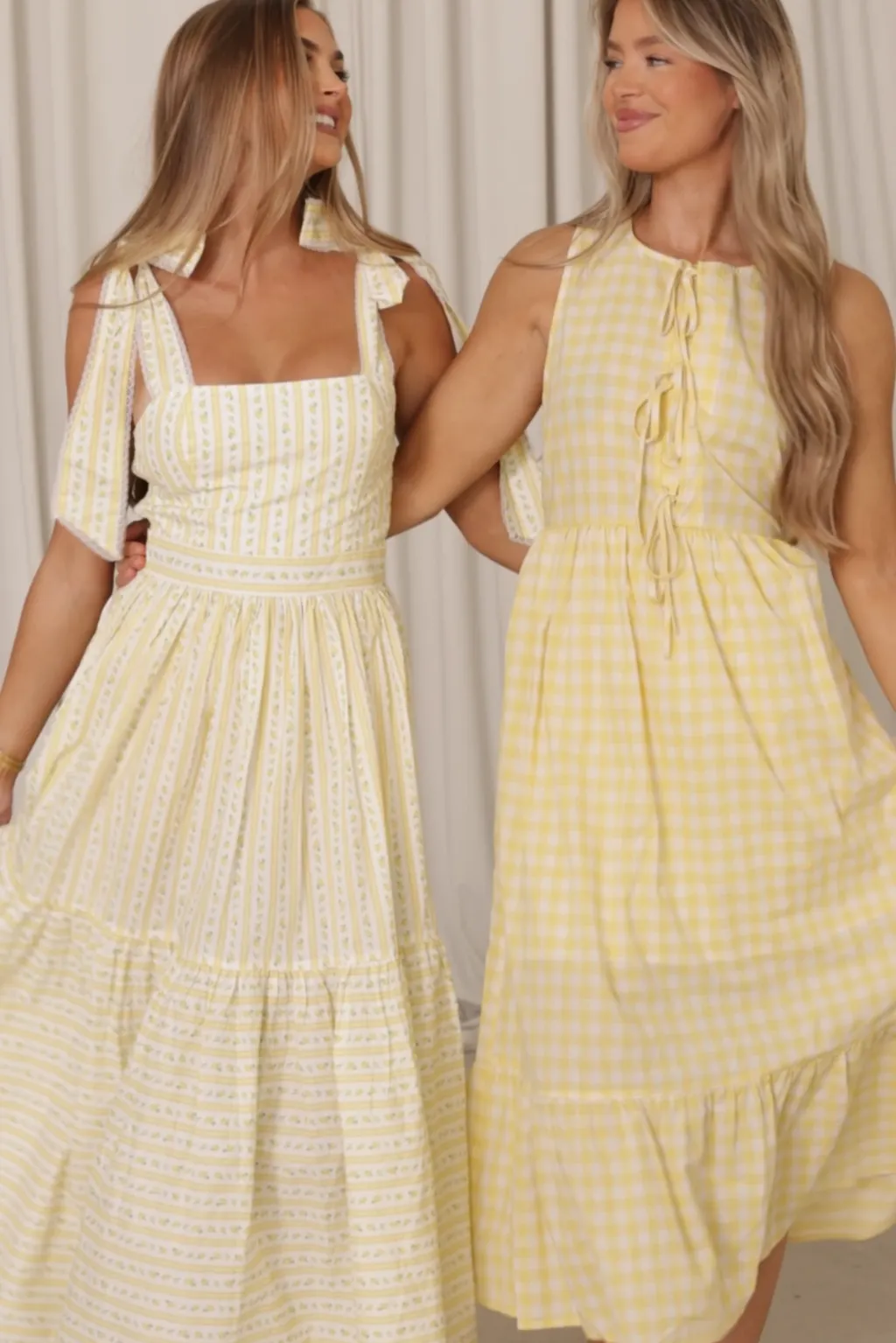 Garcelle Wallpaper Floral Tiered Midi Dress in Yellow sold by Worth Collective product image thumbnail 3