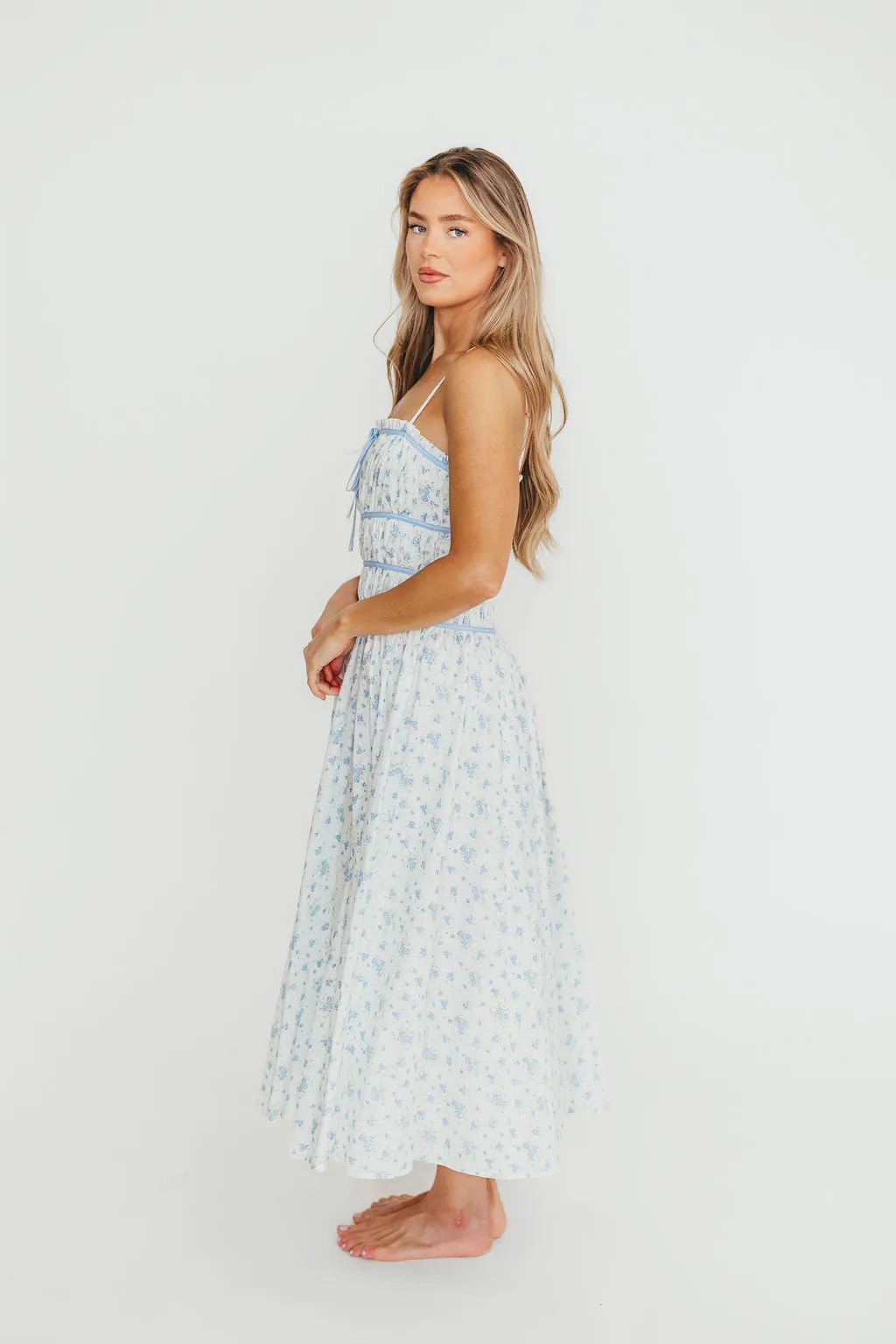 Vanessa Midi Dress in Blue *Final-Sale* sold by Worth Collective product image thumbnail 2