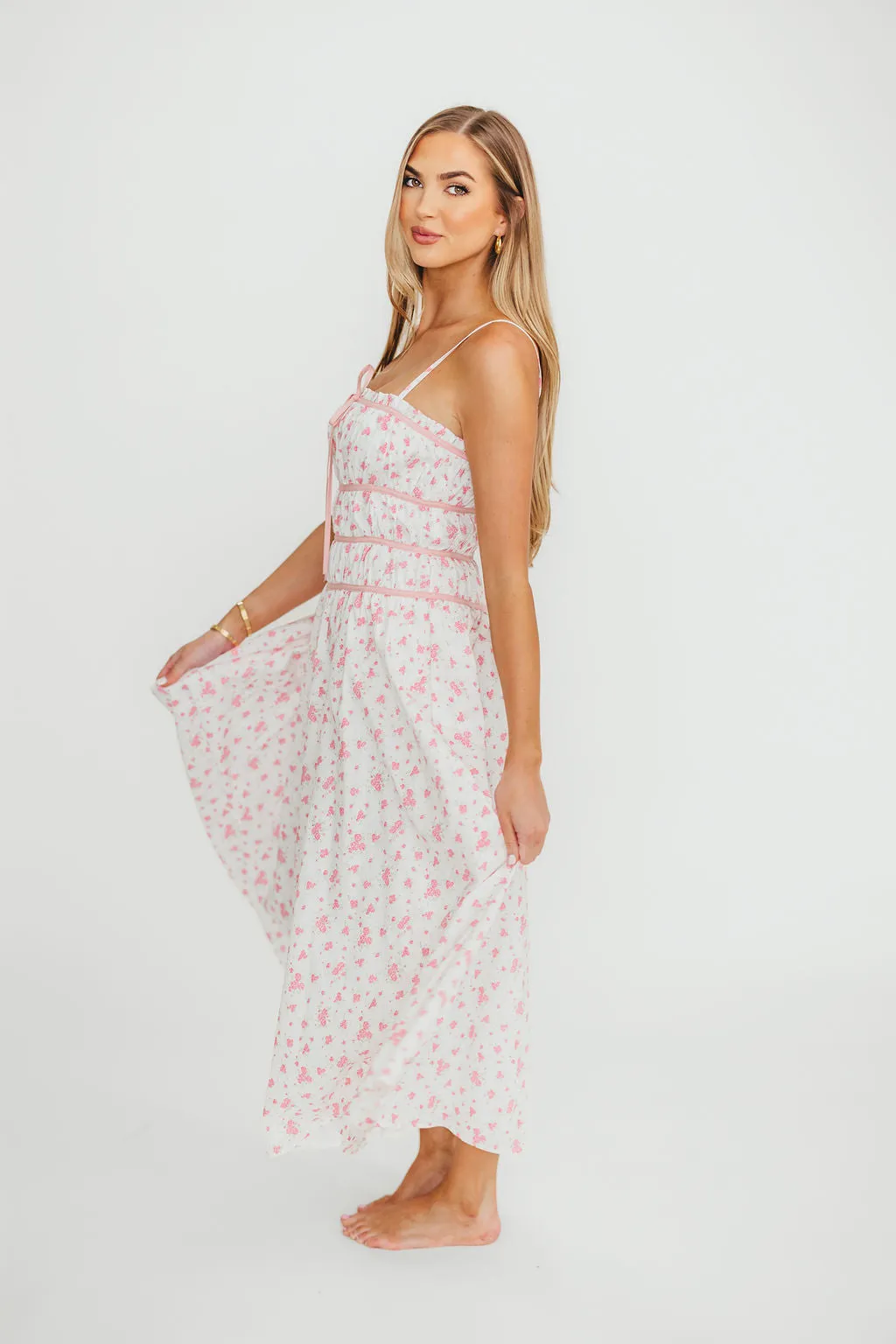 Vanessa Midi Dress in Pink *Final-Sale* sold by Worth Collective product image thumbnail 4