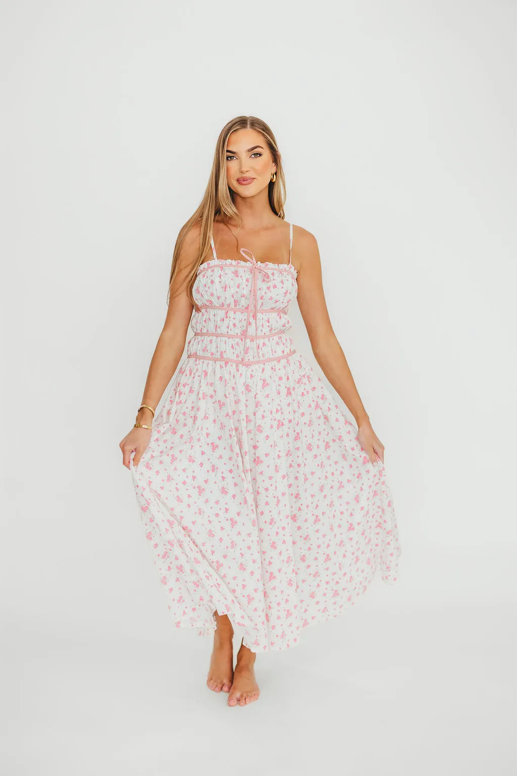 Vanessa Midi Dress in Pink *Final-Sale* sold by Worth Collective product image thumbnail 2