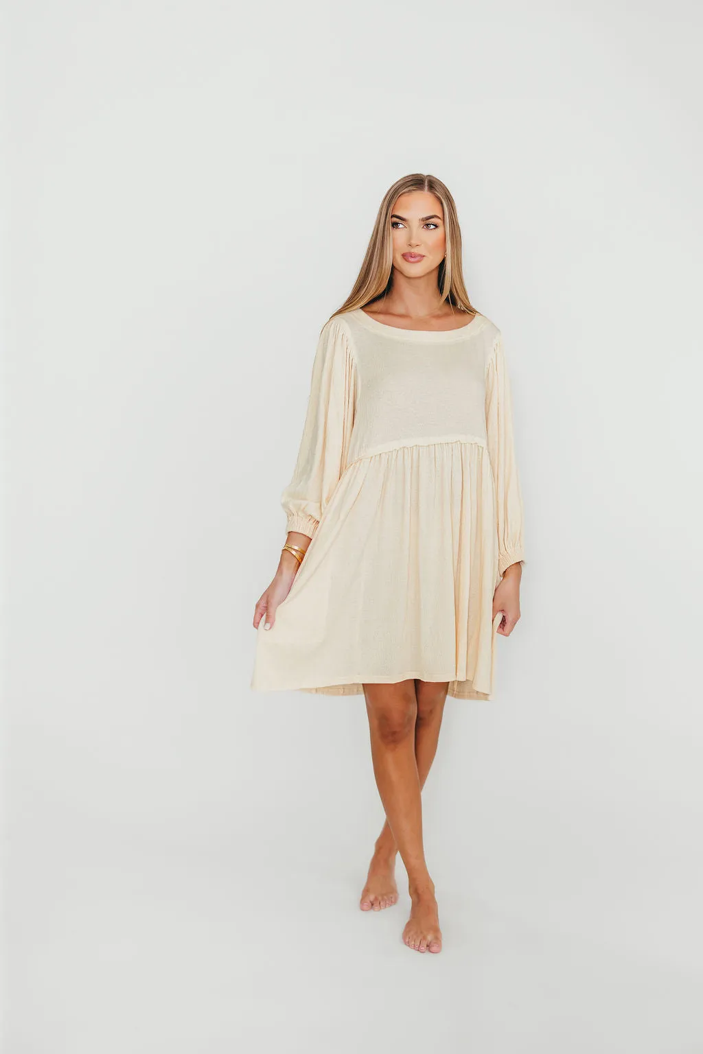 Claudia Dress with Keyhole Back in Cream sold by Worth Collective product image thumbnail 2