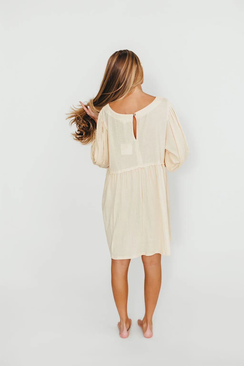 Claudia Dress with Keyhole Back in Cream sold by Worth Collective product image thumbnail 5