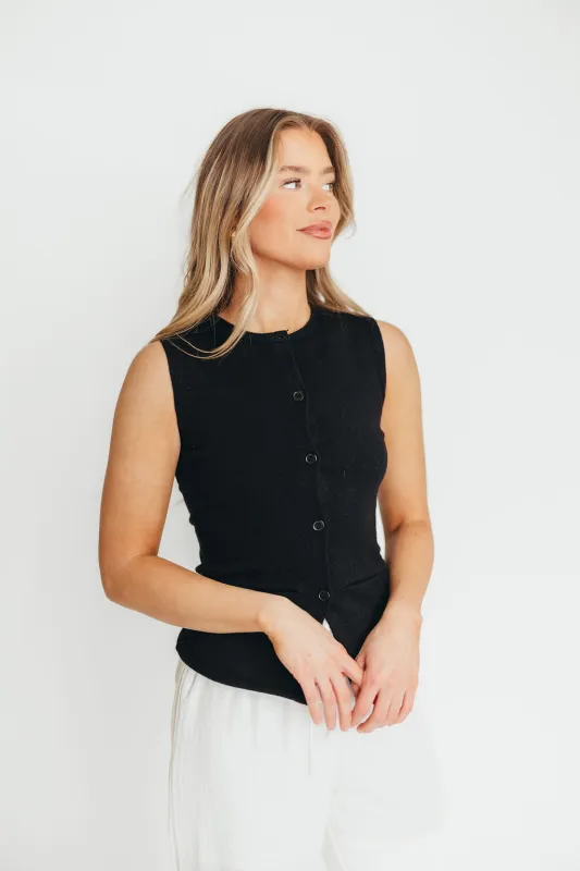 Mila Knit Top in Black - Nursing Friendly sold by Worth Collective