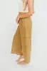 Kimora 100% Linen Pants in Brown Olive sold by Worth Collective