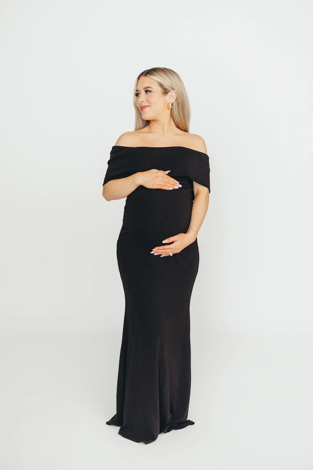 Monroe Maxi Dress in Black - Bump Friendly *Final-Sale* sold by Worth Collective product image thumbnail 4