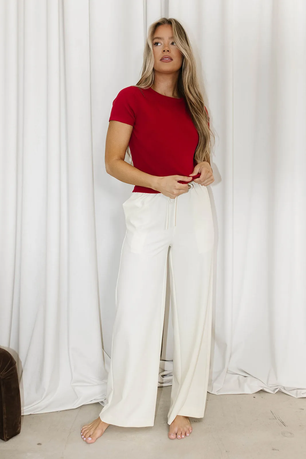 Clem Sweater Top in Red *Final-Sale* sold by Worth Collective product image thumbnail 2