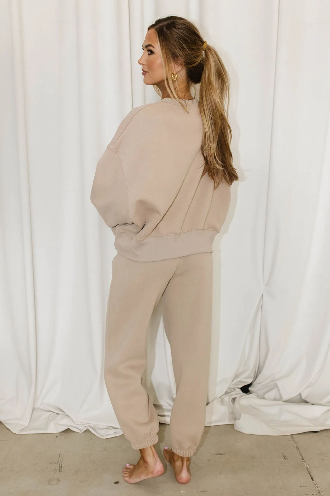 Comfy Cozy Sweatpants in Mocha sold by Worth Collective product image thumbnail 4