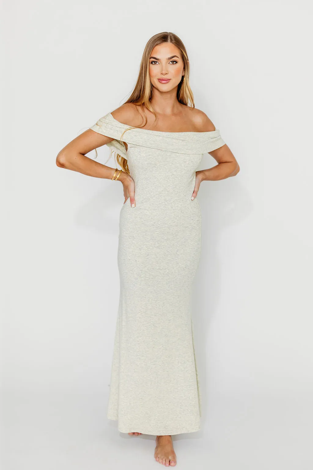 Monroe Maxi Dress in Heather Grey- Bump Friendly *Final-Sale* sold by Worth Collective product image thumbnail 2