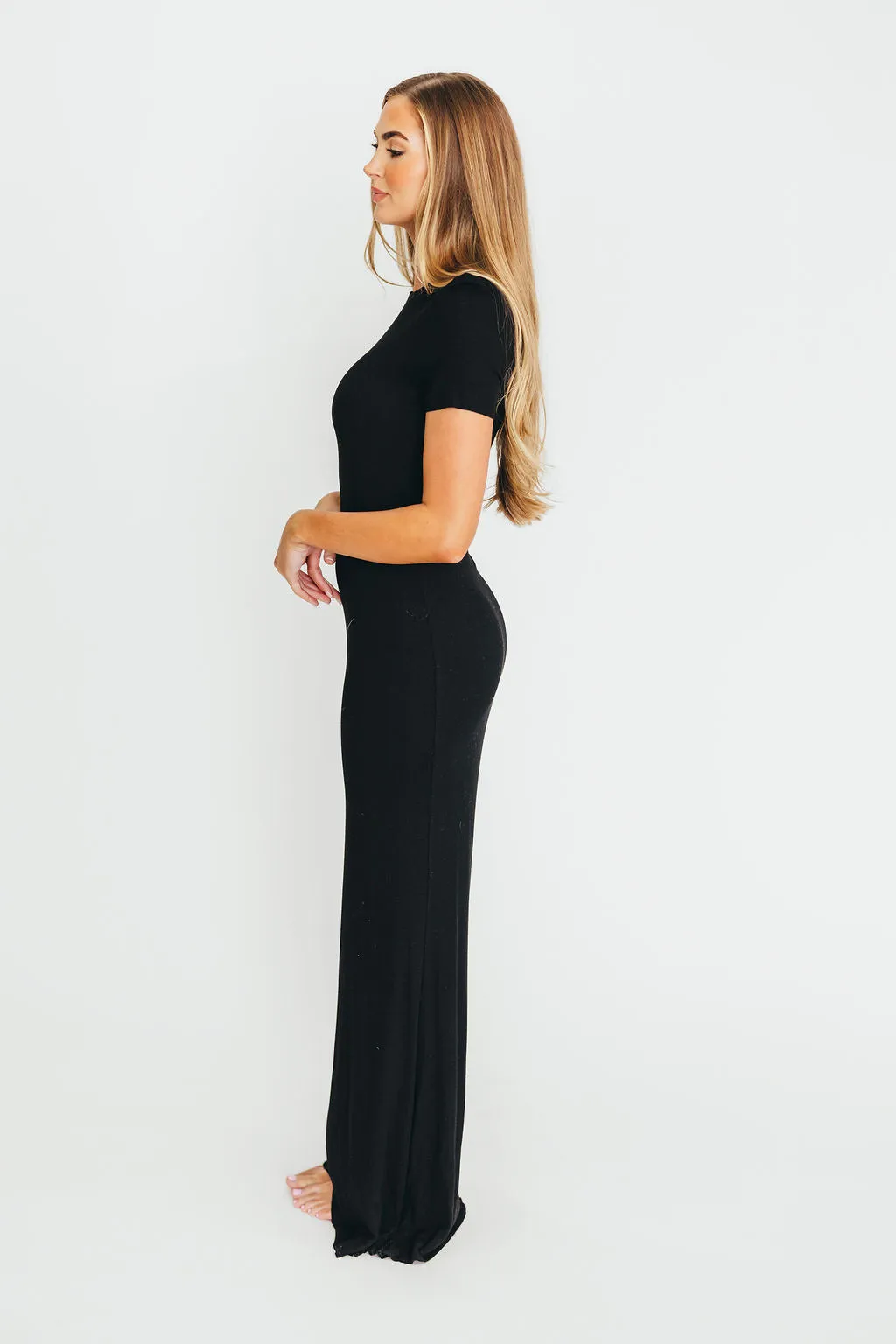 The Charlie Ribbed Maxi Dress in Black *Final Sale* sold by Worth Collective product image thumbnail 4