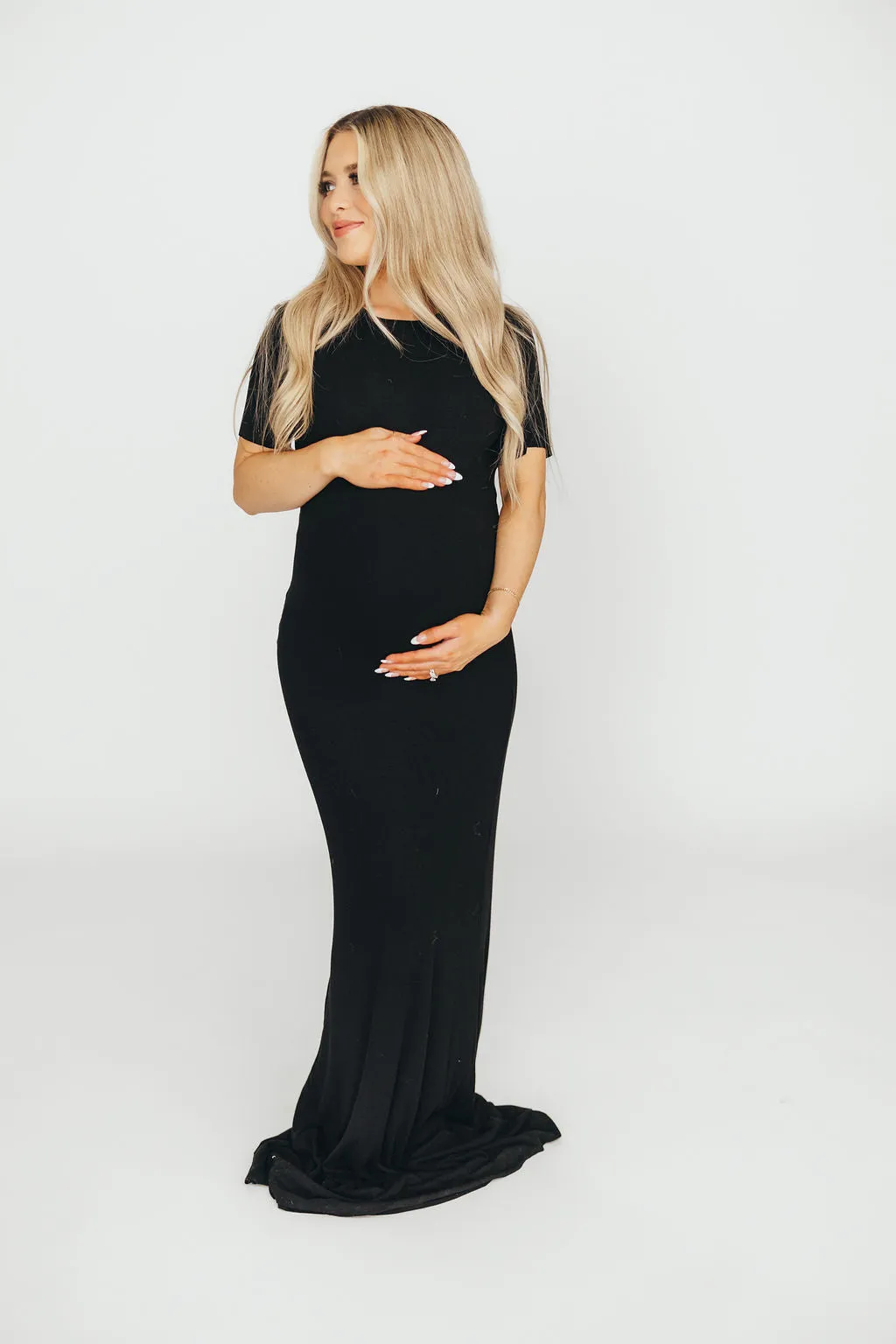 The Charlie Ribbed Maxi Dress in Black *Final Sale* sold by Worth Collective product image thumbnail 5