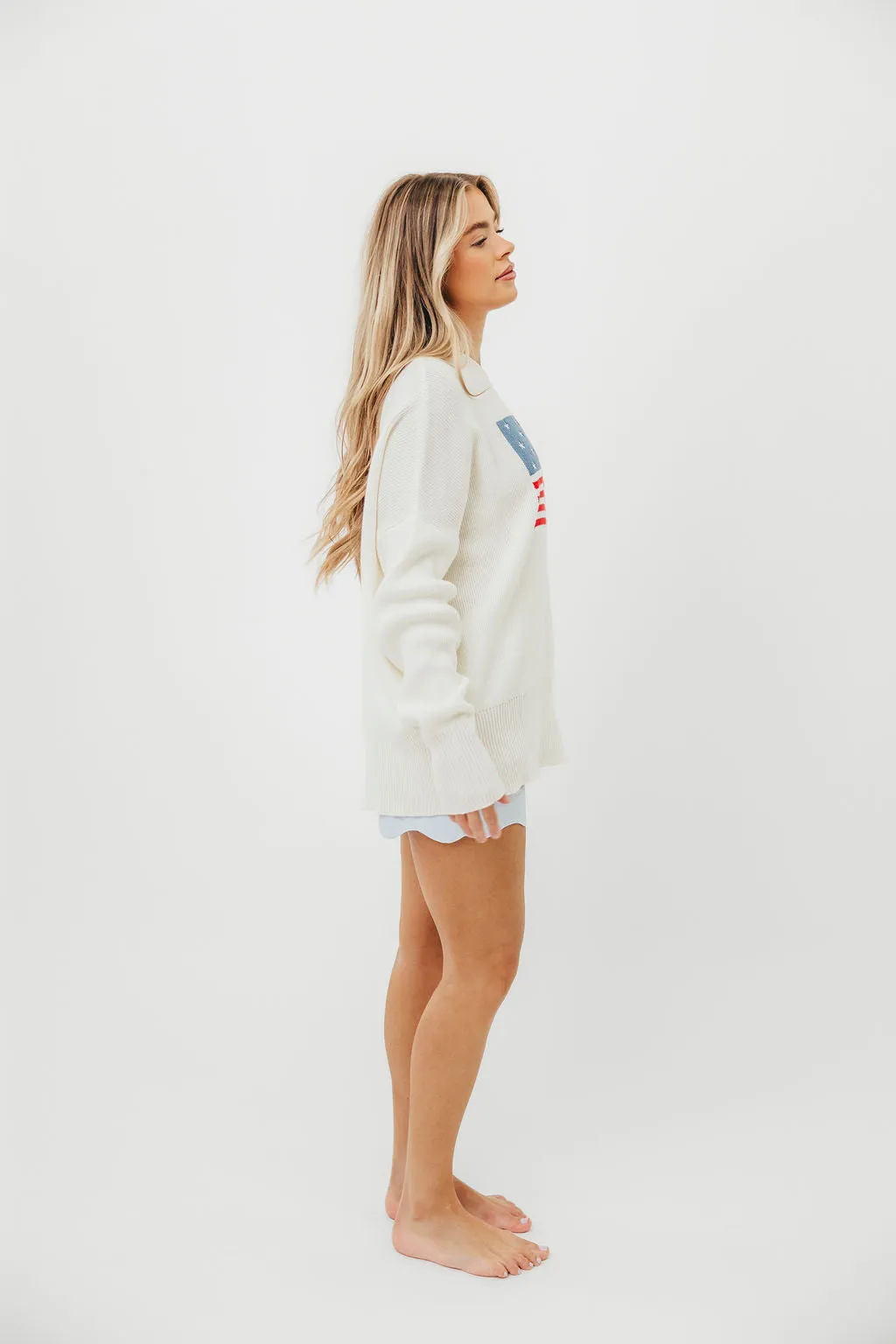 American Honey Sweater in White sold by Worth Collective product image thumbnail 3