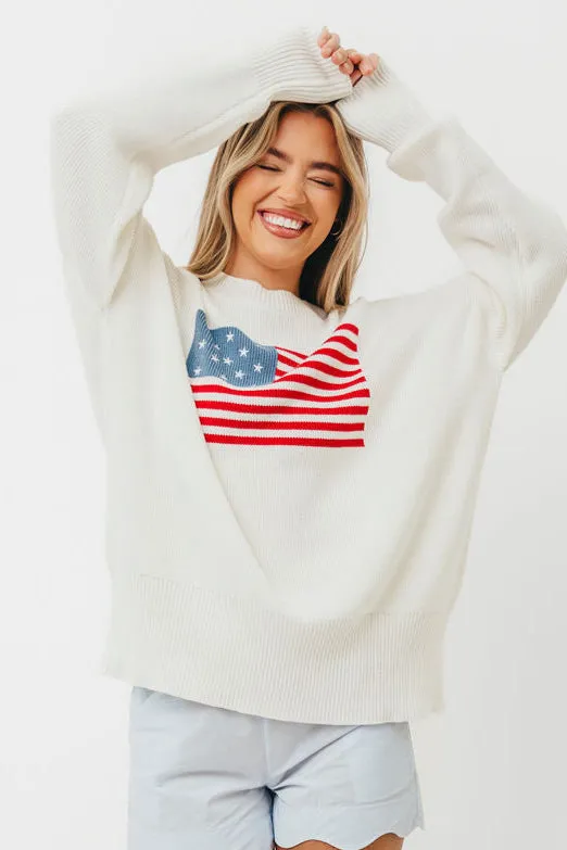 American Honey Sweater in White sold by Worth Collective