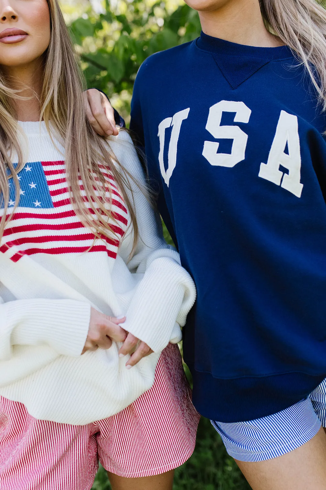 USA 100% Cotton Terry Pullover in Navy *Final-Sale* sold by Worth Collective