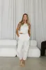 Rinna Tank and Jogger Knit Set in Natural sold by Worth Collective