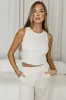Rinna Tank and Jogger Knit Set in Natural sold by Worth Collective