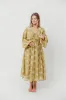 Rossi Embroidery Long Sleeve Midi Dress in Moss sold by Worth Collective