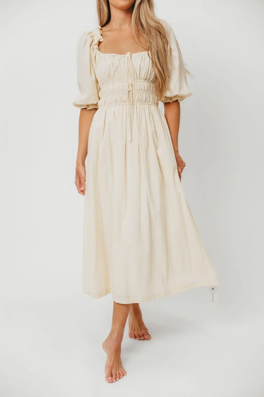Darling Midi Dress in Cream sold by Worth Collective product image thumbnail 4