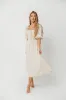 Darling Midi Dress in Cream sold by Worth Collective