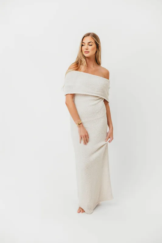 Brit Maxi Dress in Cream sold by Worth Collective