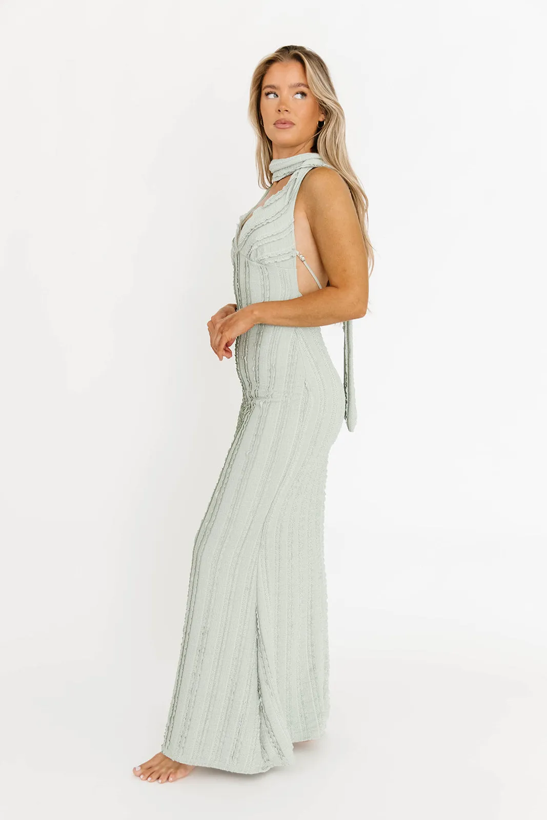 Lydia Maxi Lace Dress in Sage sold by Worth Collective product image thumbnail 5