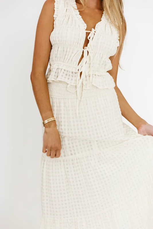 Lorelai Checkered Texture Set in Cream sold by Worth Collective