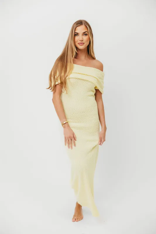 Brit Maxi Dress in Butter Yellow - Bump Friendly sold by Worth Collective