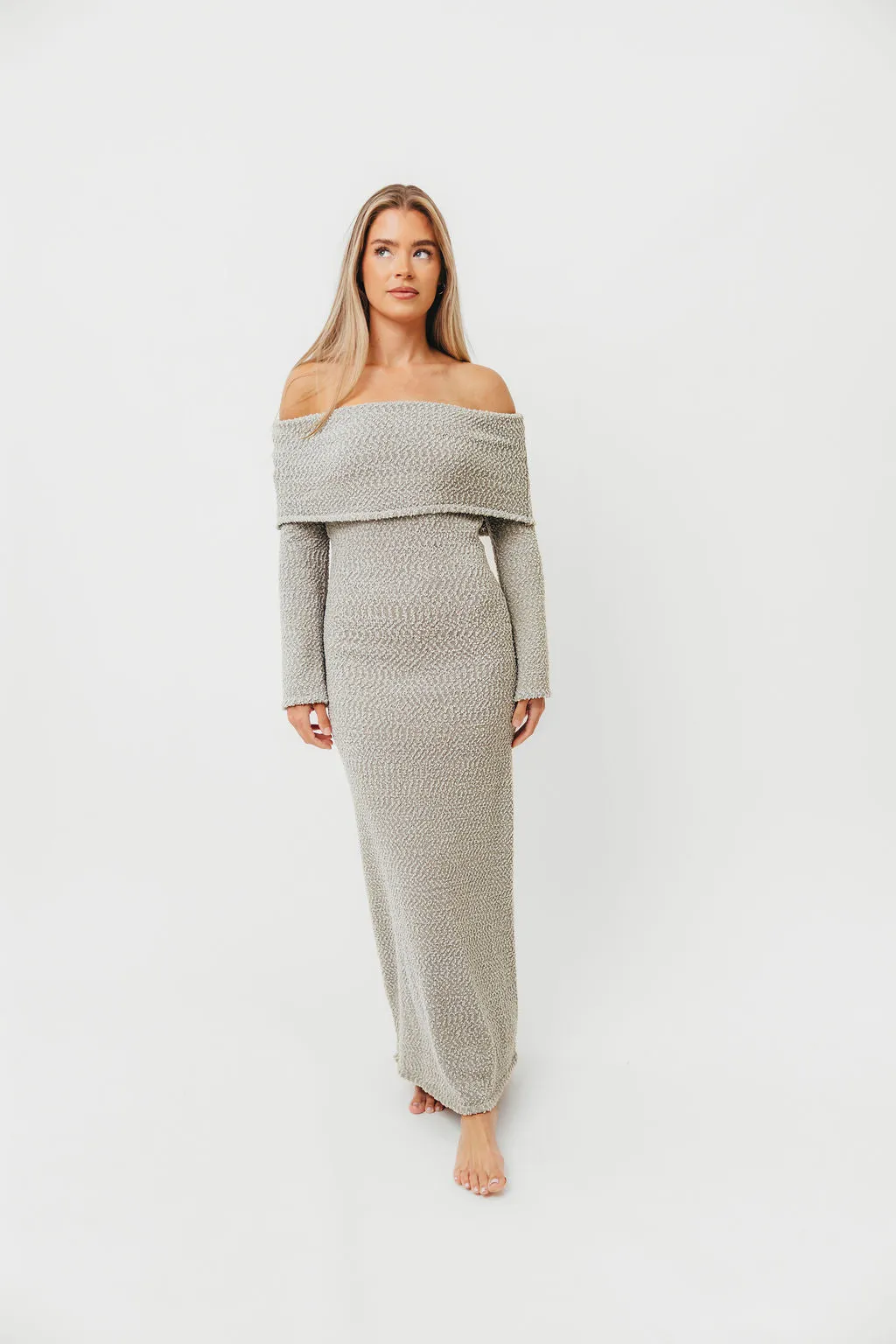 Nora Knit Maxi Dress in Dusty Sage - Bump Friendly sold by Worth Collective product image thumbnail 2