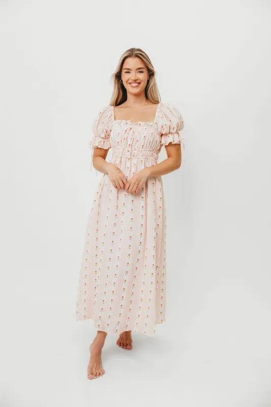 Savanna Steppe 100% Cotton Dress in Pink Rose - Bump Friendly & Inclusive Sizing sold by Worth Collective