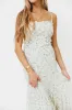 Sidney Floral Mermaid Midi Dress in Ivory sold by Worth Collective
