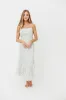 Sidney Floral Mermaid Midi Dress in Ivory sold by Worth Collective