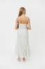 Sidney Floral Mermaid Midi Dress in Ivory sold by Worth Collective