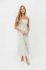 Sidney Floral Mermaid Midi Dress in Ivory sold by Worth Collective
