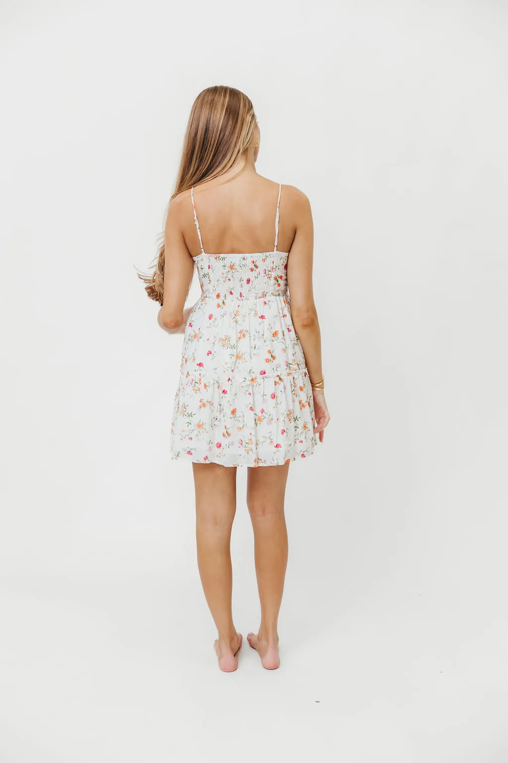 Taya Corset Tiered Mini Dress in Poppy Rose *Final-Sale* sold by Worth Collective product image thumbnail 5