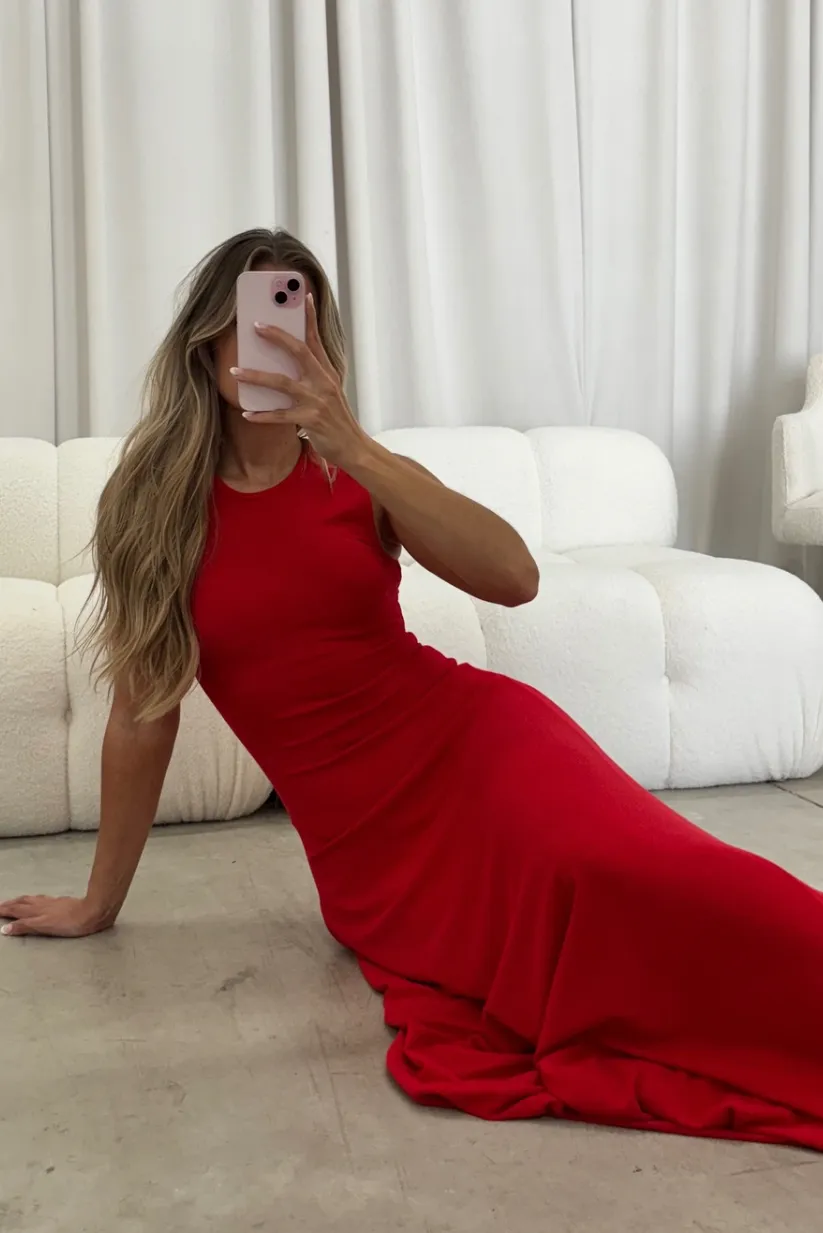 Effortless Maxi Dress in Shirley Temple sold by Worth Collective product image thumbnail 2