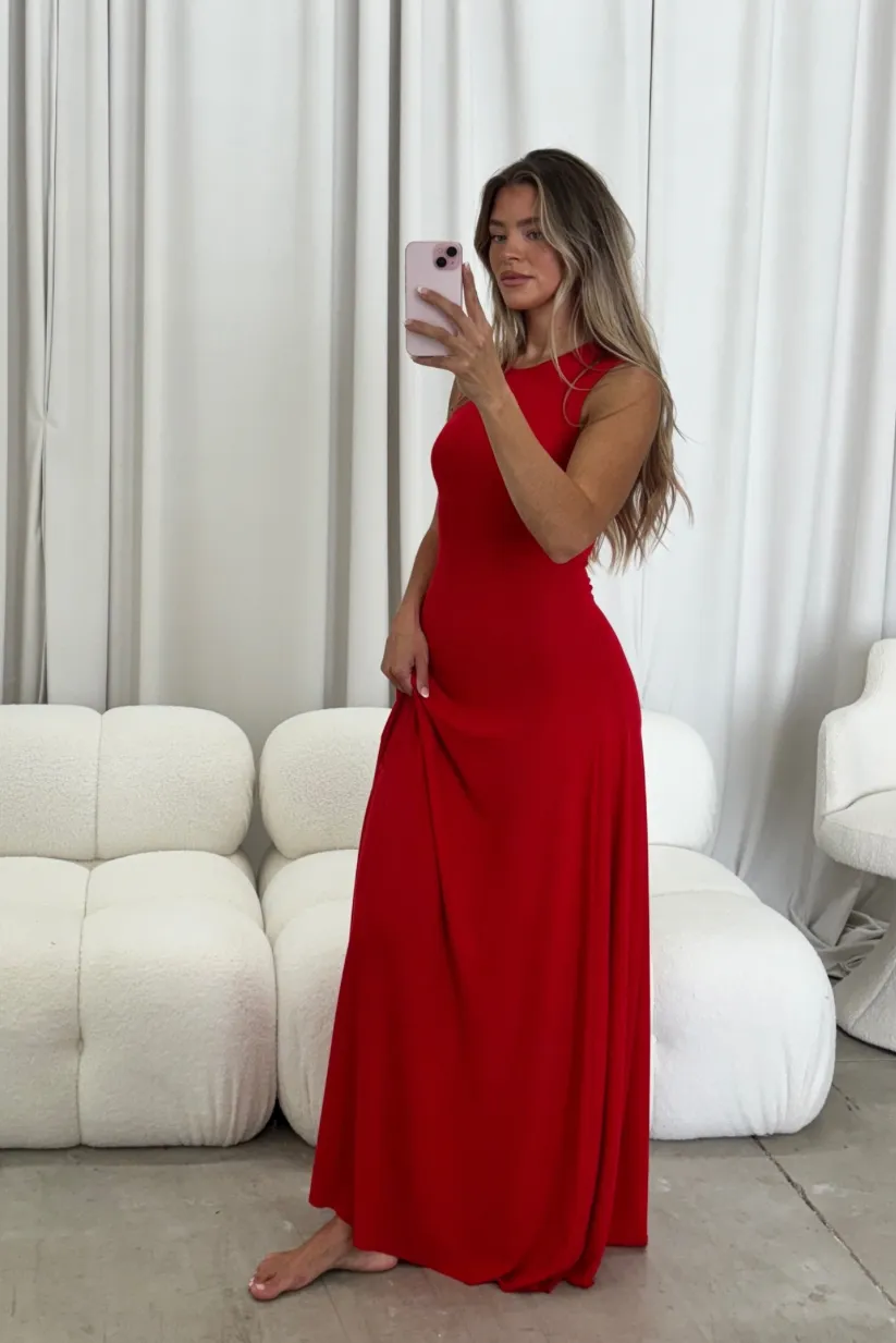 Effortless Maxi Dress in Shirley Temple sold by Worth Collective product image thumbnail 5