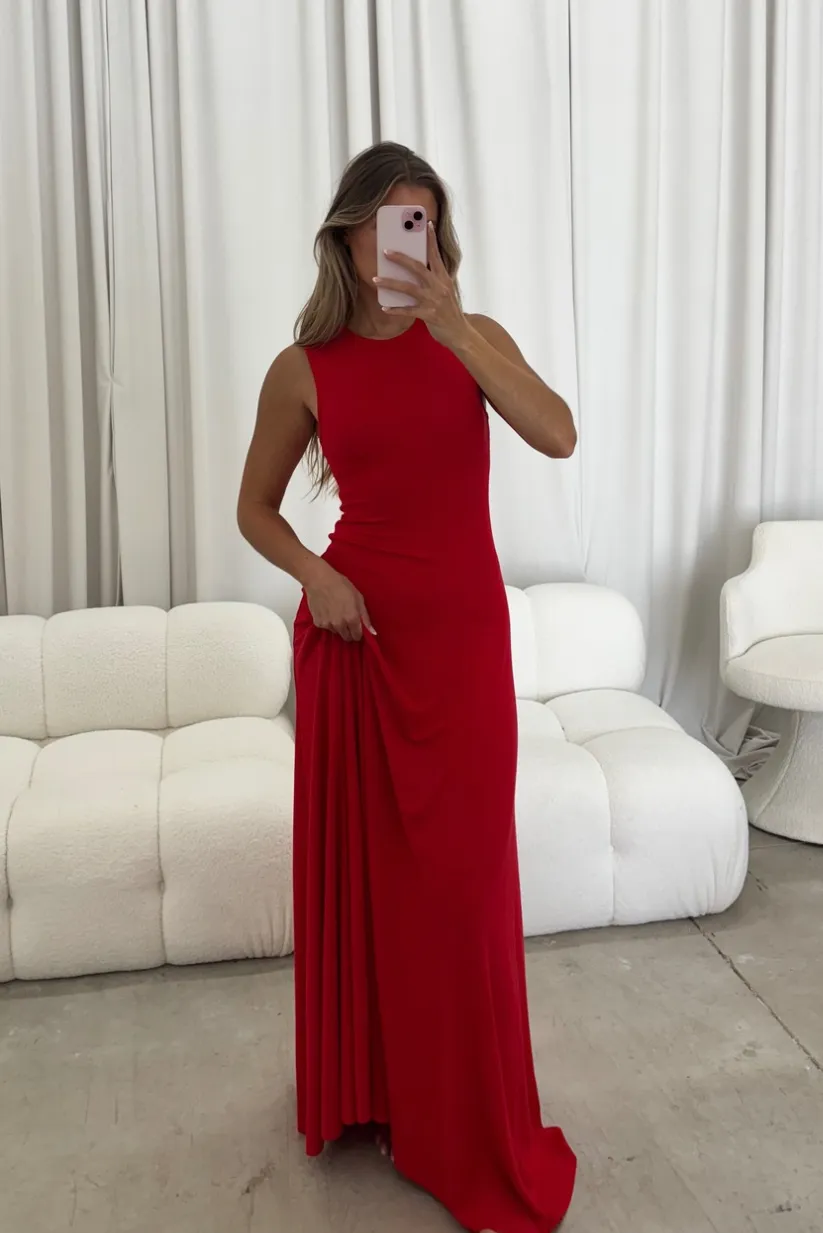 Effortless Maxi Dress in Shirley Temple sold by Worth Collective