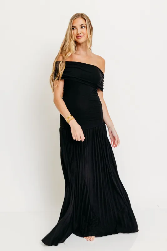Elina Maxi Dress in Black sold by Worth Collective