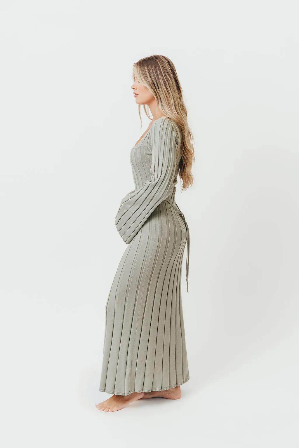 Rowan Square Neck Maxi Dress in Green sold by Worth Collective product image thumbnail 5