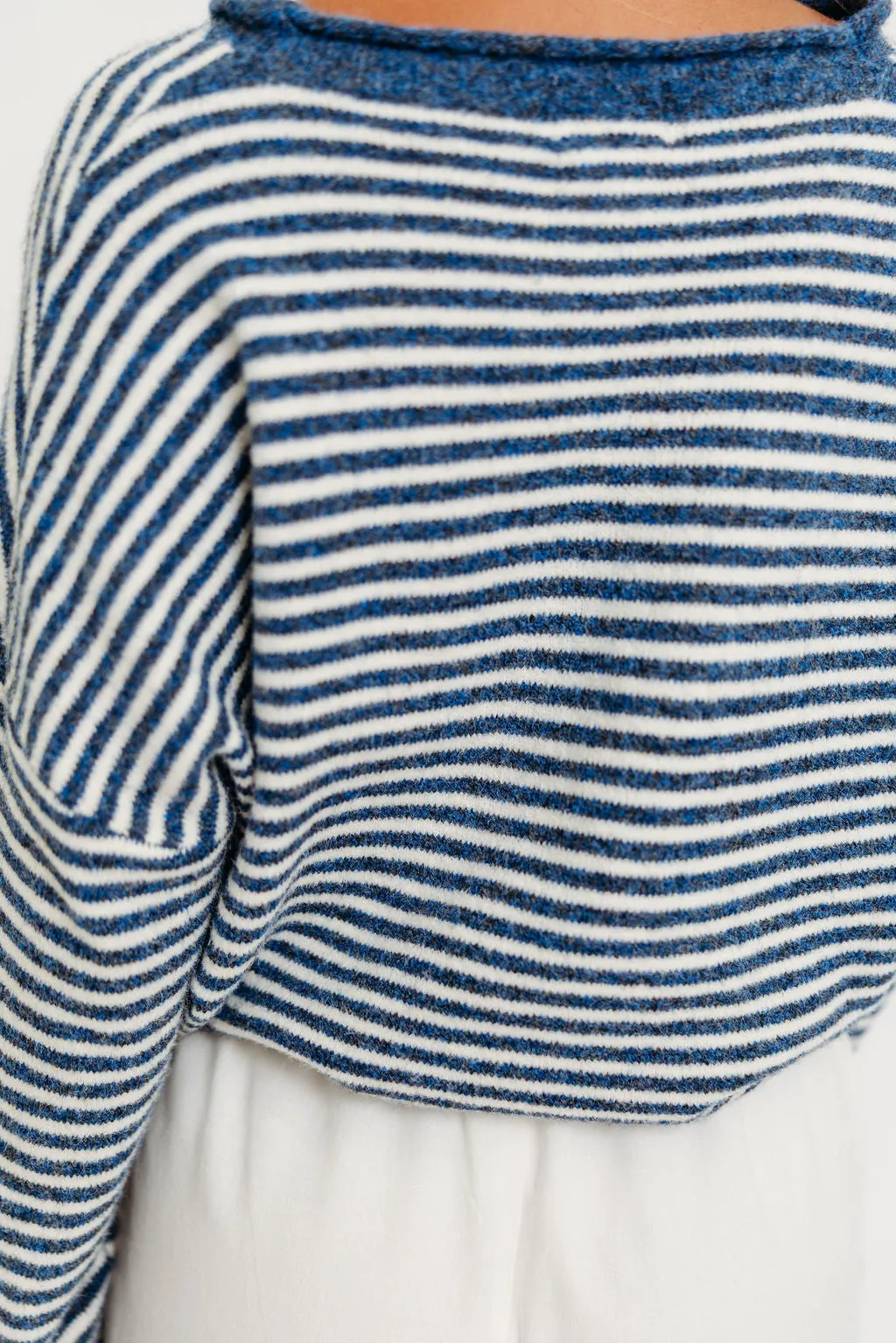 Piper Mini Stripes Cardigan in Denim sold by Worth Collective product image thumbnail 4