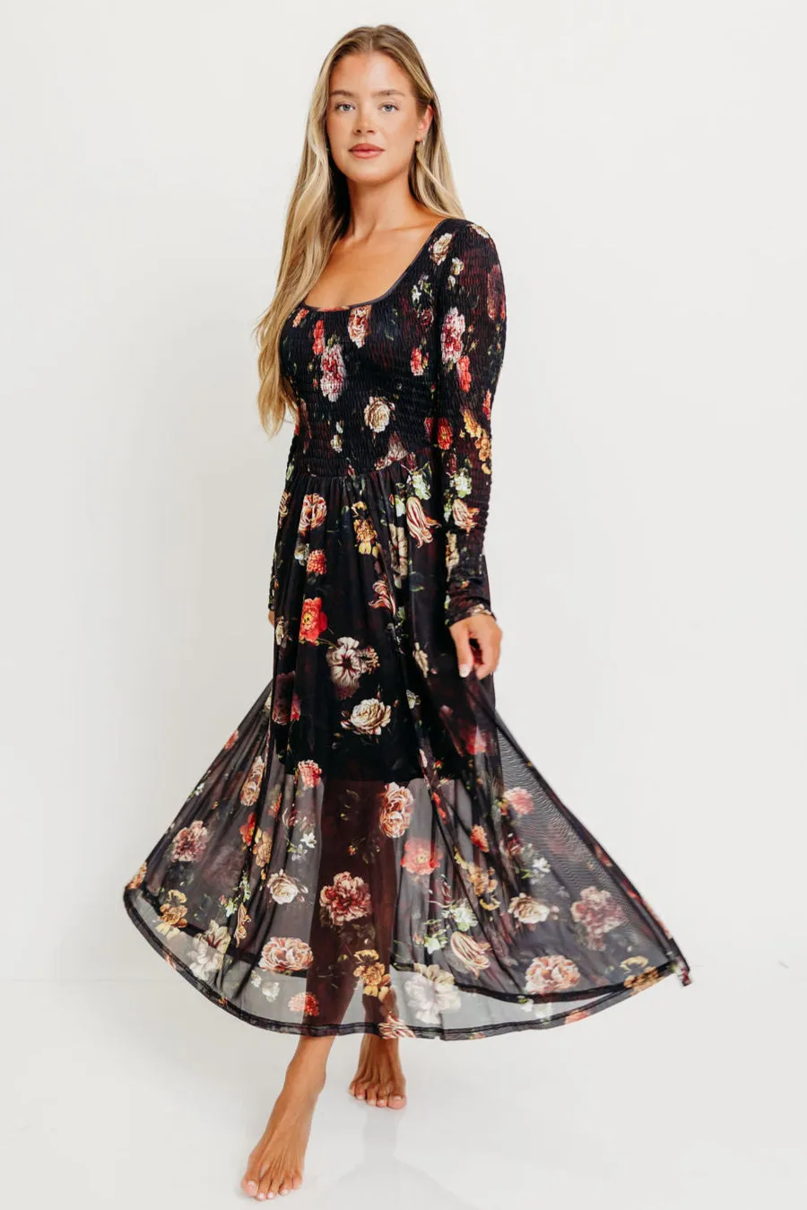 Harriet Maxi Dress in Black sold by Worth Collective