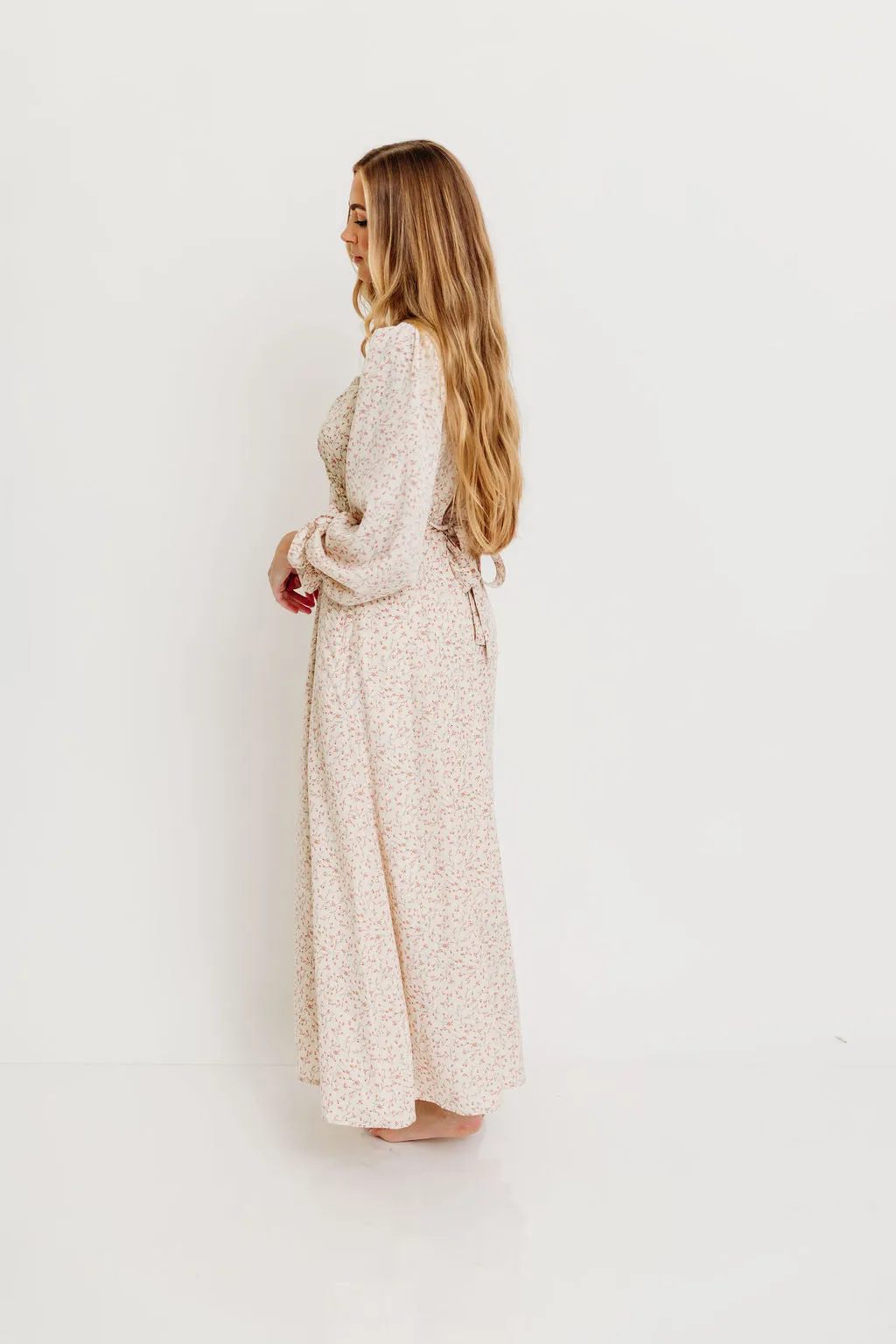 Erin Floral Maxi Dress in Vintage Cream sold by Worth Collective product image thumbnail 3