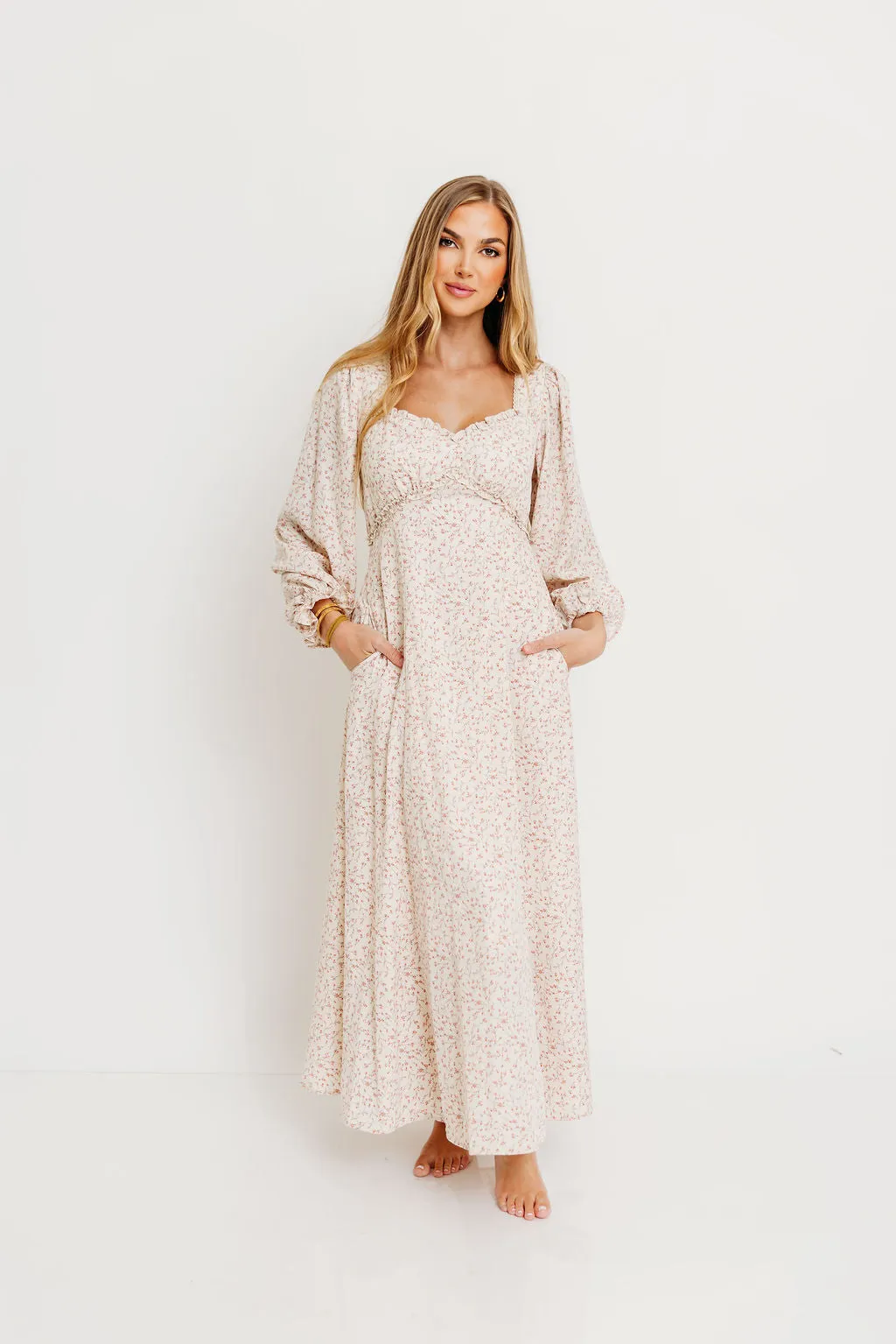 Erin Floral Maxi Dress in Vintage Cream sold by Worth Collective product image thumbnail 2