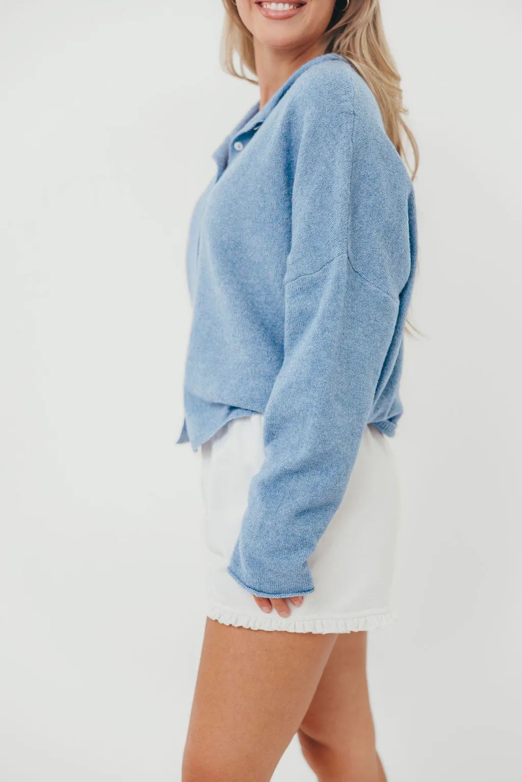 Piper Cardigan in Dusty Blue sold by Worth Collective product image thumbnail 2