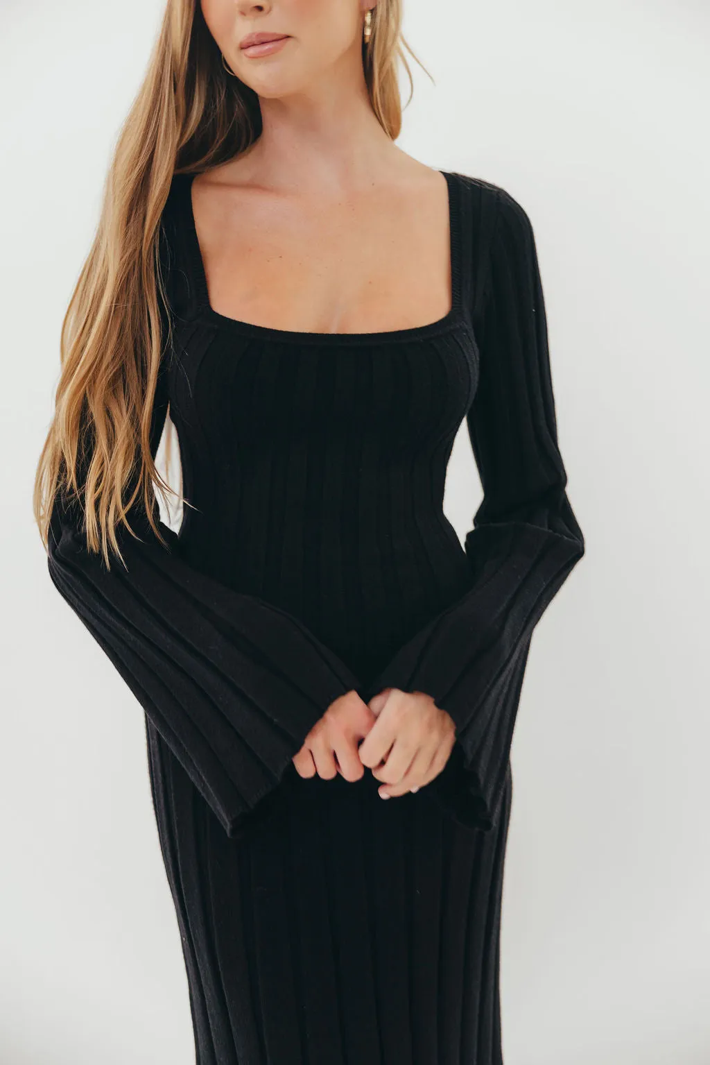 Rowan Square Neck Maxi Dress in Black *Final Sale* sold by Worth Collective product image thumbnail 3
