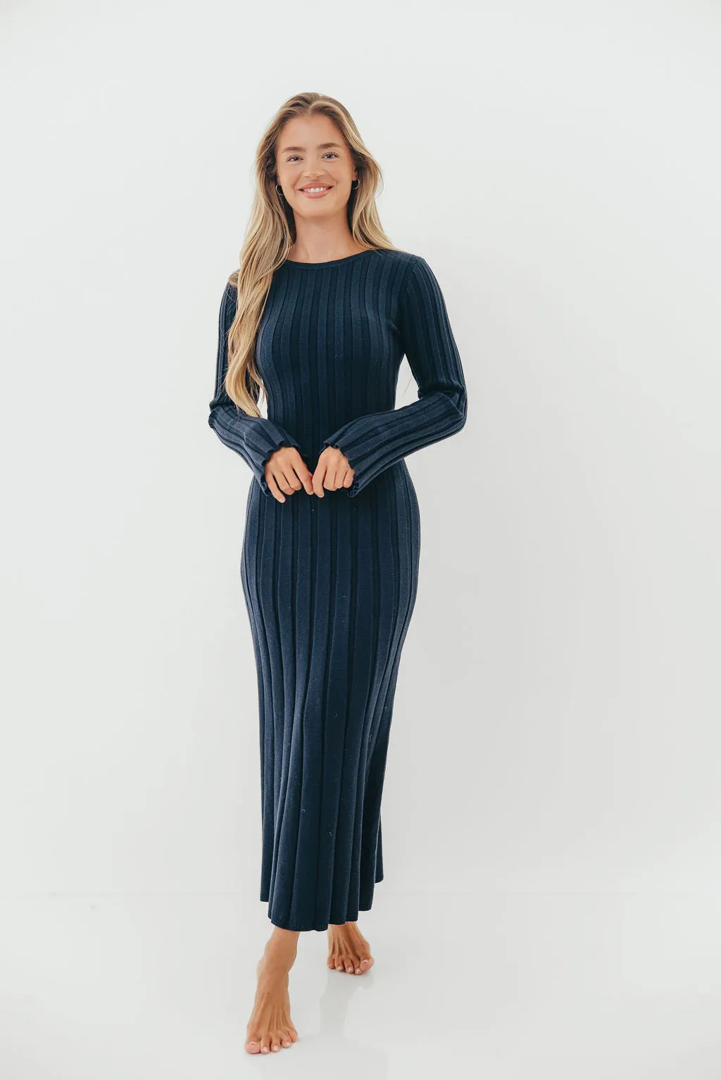 Colette Luxe Maxi Dress in Midnight Navy *Final Sale* sold by Worth Collective