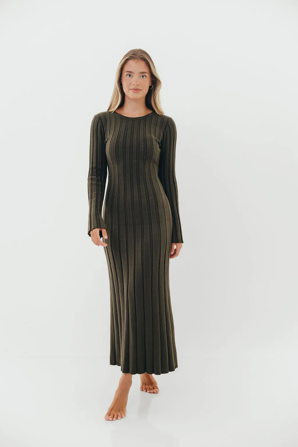 Colette Luxe Maxi Dress in Dark Evergreen *Final Sale* sold by Worth Collective product image thumbnail 4