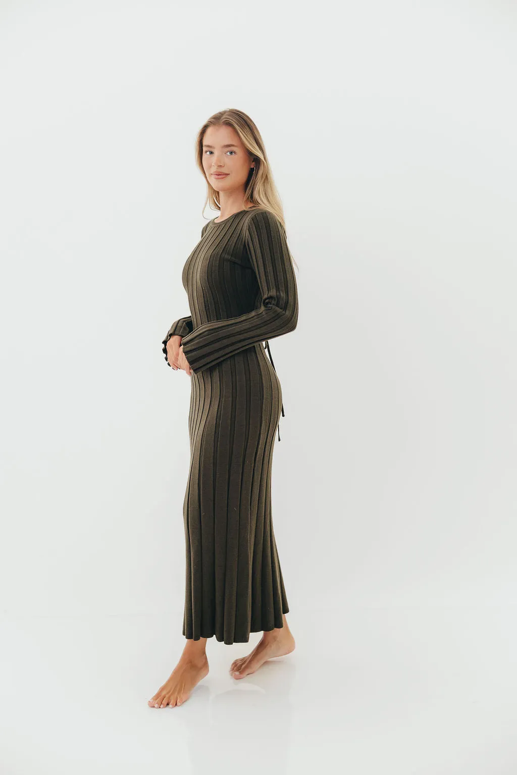 Colette Luxe Maxi Dress in Dark Evergreen *Final Sale* sold by Worth Collective product image thumbnail 2