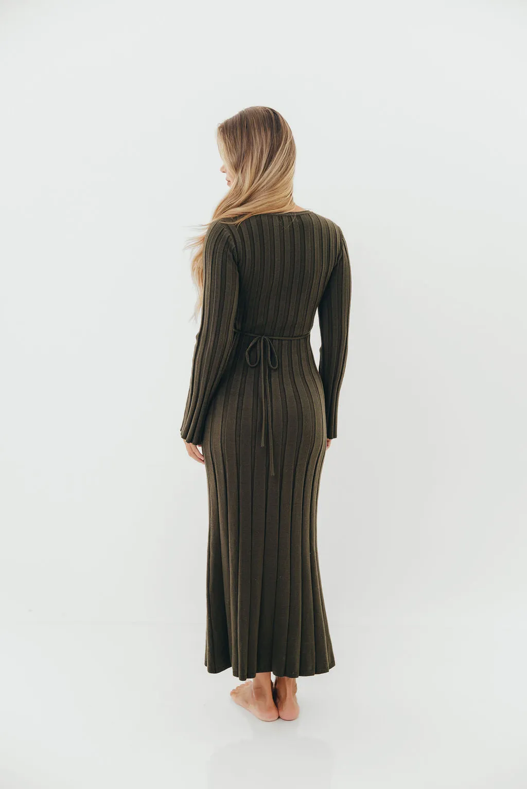 Colette Luxe Maxi Dress in Dark Evergreen *Final Sale* sold by Worth Collective product image thumbnail 5