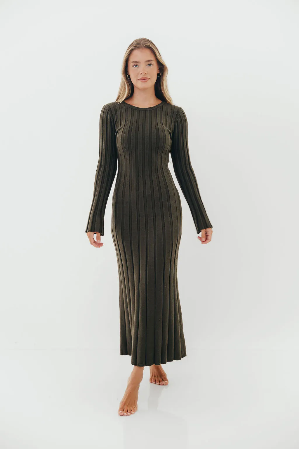Colette Luxe Maxi Dress in Dark Evergreen *Final Sale* sold by Worth Collective